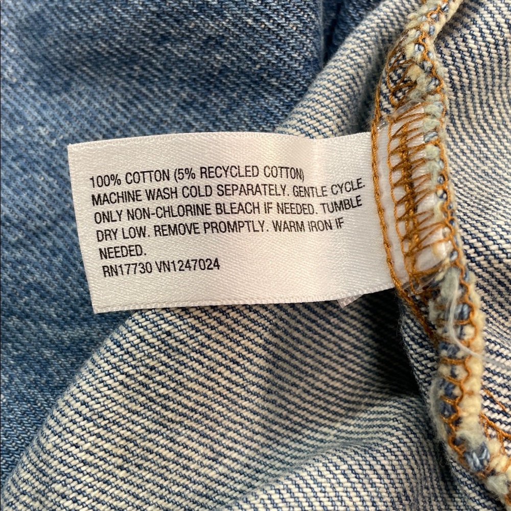 Future Collective Women's Soft Blue Denim Mini Shirtdress Size Medium | NWT - Picture 7 of 7